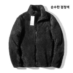 최고급 코랄 플리스 지퍼 칼라 오픈 가디건 스웨트셔츠 아우터웨어 따뜻함과 가치가 뛰어난 가을 겨울 두꺼운 커플용 긴팔 숏 스타일
