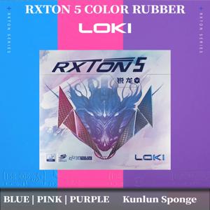 LOKI RXTON 5 컬러 시리즈 라켓 용 탁구 고무 Sticky Pimples-in ITTF 승인 핑크/블루/퍼플 탁구 고무