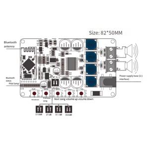 A51I TDA7492P Bluetooth 증폭기 보드 모듈 오디오 수신기 증폭기 Bluetooth CSR4.0 디지털 증폭기 보드 모듈
