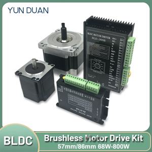 65W-800W 브러시리스 모터 드라이버 키트 Nema23/34 57/86mm BLDC 모터 홀 센서 3000rpm DC24V/48V AC220V 0.2-2.5Nm (PCB 드릴링용)