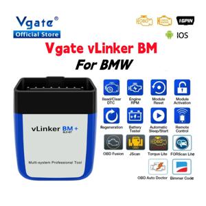 Vgate vLinker BM+ ELM327 BimmerCode BimmerLink 자동 코드 리더 진단 도구 자동차 스캐너 ELM327 OBD2 블루투스 4.0