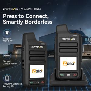 Retevis L71 4G 글로벌 네트워크 라디오 블루투스 GPS POC 워키토키 타입-C 와이파이 양방향 라디오 캠핑 하이킹 지원 젤로