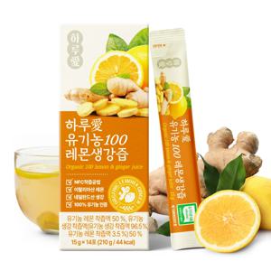 디어레시피 유기농 100 레몬생강즙 15g 14포