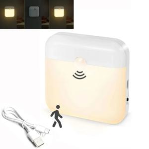 PIR 모션 센서 LED 야간등 USB 충전식 스위치 포함 침실 주방 캐비닛 무선 옷장등