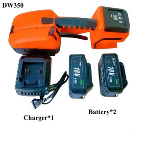 DW350 PET/PP 전기 스트래핑 기계 휴대용 산업용 포장 도구 핸드헬드 버클리스 핫멜트 밴더 13-16mm
