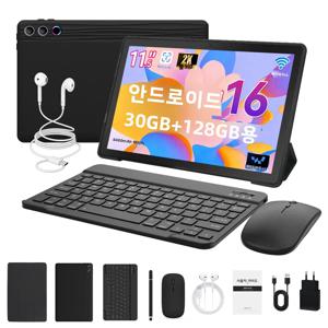 URAO G9L 11.5인치 태블릿 안드로이드 15 30GB+128GB+1TB 확장 8400mAh 2K 1200x2000 HD IPS 스크린 WiFi 6 듀얼 카메라 Widevine L1 GMS