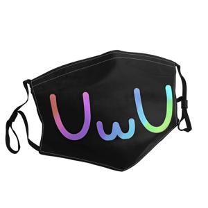 Uwu 레인보우 그라데이션 마스크 남녀공용 아웃도어 패션 프린트