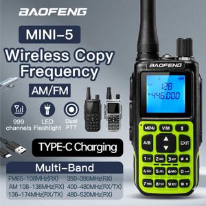 미니 포켓 바오, 바오펑 MINI-5 무전기 UV 듀얼 세그먼트 풀 세그먼트 블루투스 FM 원버튼 주파수로 루드 트립에 뛰어나기 위한 장비