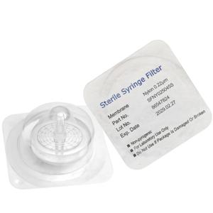 멸균 주사기 필터, PES/PVDF/PTFE/나일론 멤브레인 0.22/0.45μm 기공 크기, 직경 25mm, Ks-Tek 개별 포장 10 개