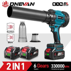 ONEVAN 3500W 브러시리스 전기 터보 블로워 제트 팬 2in1 진공청소기 350M/S 낙엽 먼지 제거 도구 (마키타 18V 배터리 호환)