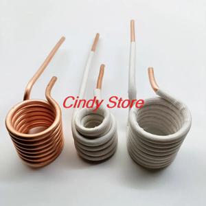 1PC ZVS 코일 T2 구리 유도 가열 코일 구리 튜브 6mm 담금질 탭리스 가열 헤드 DIY