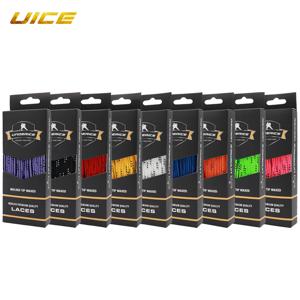 UICE 아이스 하키 스케이트 끈 9가지 색상 하키 스케이트 신발 끈 이중 레이어 브레이드 84-120인치 박스 포장 하키 액세서리