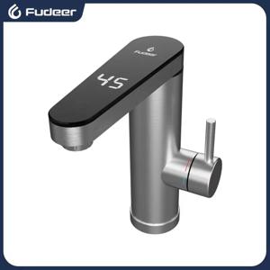 Fudeer 3400W 220V 전기 주방 온수기 탭 인스턴트 뜨거운 스테인레스 스틸 수도꼭지 히터 냉난방 수도꼭지