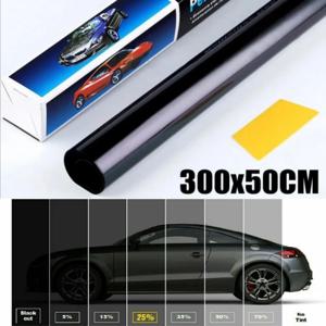 1롤 50x3m 블랙 자동차 창문 틴트 필름 유리 스티커 VLT 1%-70% 선쉐이드 창문 틴팅 태양 UV 보호 필름 스티커