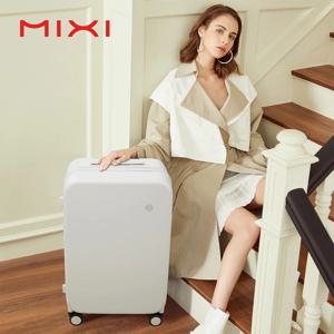 Mixi 순수한 디자인 여행 남성 트롤리 케이스, 14, 20, 24, 26 인치 롤링 휠 하드사이드 파인 그리드 여성 여행 가방