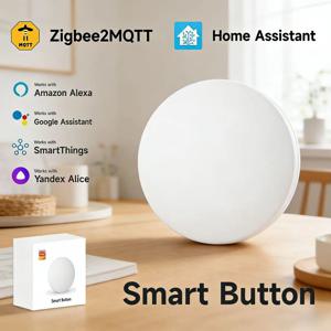 Zigbee 스마트 푸시 버튼 무선 장면 스위치 Ewelink App 원격 제어 스마트 자동화 시나리오 스위치 Zigbee2MQTT와 함께 작동