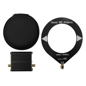트랜스임피던스 증폭기 도넛 WB 안테나 내장 500 Mah 배터리 10kHz-180MHz 라디오 워키 토키 SDR용 소형 루프 안테나