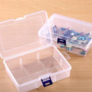1pc 보석 하드웨어 액세서리 용 투명 플라스틱 보관 상자 작은 품목 DIY 공예 화장품 홀더 케이스 컨테이너