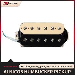 Phrilam Pro HH 일렉트릭 기타용 고출력 Alnico5 6 비 및 6 조절 가능 험버커 넥, 50mm, 7.6K 브리지, 52mm 픽업, 8.8 K, 16.5K