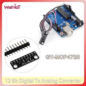 GY-MCP4728 I2C 디지털 12비트 아날로그 변환기 MCP4728 저전력 소비 DAC 브레이크아웃 센서 모듈 (아두이노 DIY 장난감용)