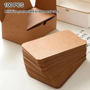 100 매 엽서 낙서 카드 빈 카드 책갈피 작은 크래프트 카드 종이 DIY 스티커 메모 크리 에이 티브 단어 메시지 메모 패드