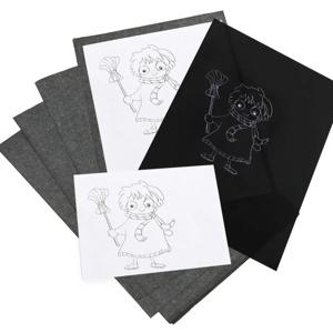 50PCS A4 블랙 카본 페이퍼 가독성 그래파이트 전사 트레이싱 페인팅 재사용 가능한 아트 서피스 복사용지 도매