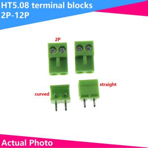 5PCS HT5.08 2/3/4/5/6/7/8/9/10/12pin 터미널 플러그 유형 300V 10A KF2EDGK 5.08mm 피치 PCB 커넥터 나사 고정 터미널 블록 무료 sh