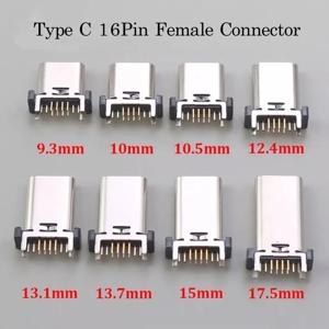 타입 C 16핀 암 DIY 수리용 USB-C DIP 타입-C 소켓 커넥터 암잭 충전 포트 SMD SMT PCB 납땜