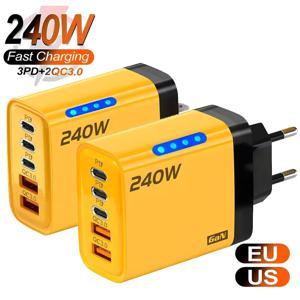 5포트 USB C PD 충전기 퀵 차지 3.0 타입 C USB 휴대폰 충전기 고속 충전 어댑터 아이폰17 16 15 삼성 샤오미 화웨이용