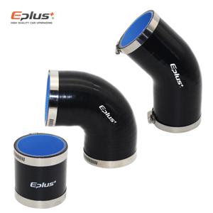 EPLUS 실리콘 호스 0 °   45 °   90 °   커넥터 감속기 파이프 어댑터 블랙 레드 고온 저항성 범용 실리카 젤