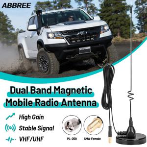 ABBREE AD-109 모바일 라디오 안테나 자기 듀얼 밴드 VHF UHF SMA-여성/PL259 Baofeng 워키 토키 UV-5RH BF-888S UV-32