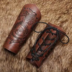 2개 바이킹 팔 보호대 - 중세 노르웨이 갑옷 커프스, LARP, 할로윈, 코스프레와 호환 가능 - 르네상스 박람회