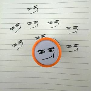 재사용 가능한 재미있는 표현 씰 심플한 디자인 창의적인 조합 만화 씰 빠른 건조 프레스형 스탬프 생일 선물