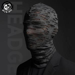 Musion 고딕 펑크 디스트레스드 찢어진 페이스 마스크 Ftxo - 스키, 사이클링, 할로윈, 스트리트 스타일을 위한 편안한 착용감 방풍 기능