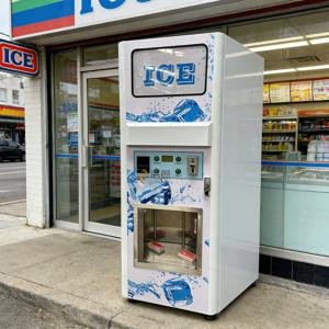 OEM 맞춤형 스마트 터치스크린 제빙기 완전 자동 얼음 공급기 다국어 지원 무현금 결제