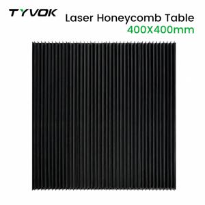 Tyvok 블랙 허니컴 레이저 베드 400x400mm 업그레이드된 블랙 작업 플랫폼 15.75×15.75인치 다이오드 레이저 CNC 허니컴 절단 테이블