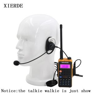 Baofeng Kenwood Talkie 워키 라디오 용 2 핀 D 자형 전술 헤드셋 PTT 마이크 귀고리 이어폰 이어폰