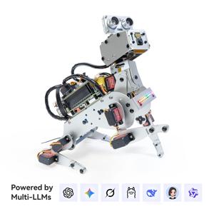 썬포더 파이독 AI 로봇 강아지 키트 (라즈베리 파이 5/4/3B+/제로 2W용), 오픈클로우 LLM ChatGPT/제미니/그록, 음성 및 영상 인식