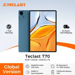 테클라스트 T70 14인치 2.2K 디스플레이 안드로이드 15 태블릿 MTK Helio G100 Max 20GB 램 128GB 저장용량 10000mAh 배터리 18W 4G LTE 글로벌 버전