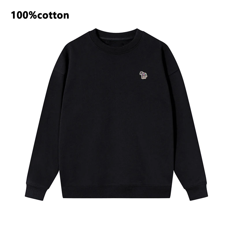 봄 가을 고품질 오-넥 스웨터 코튼 브랜드 자수 로고 캐주얼 후드 남성 긴 소매 여성 Tracksuit 탑스