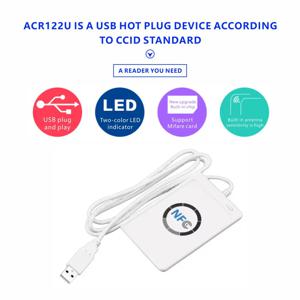 USB ACR122U 비접촉식 스마트 카드 액세스 카드 복사 리더 IC 속성 엘리베이터 암호 해독 복사기 13.56MHZ