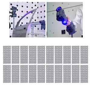 1000개/20장 3D 스캐닝 마커 ID 6mm 외경 10mm 고반사 강력 접착 3D 추적 도트 기준점 마커