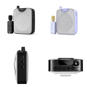 SHIDU M500 10W 블루투스 클립형 무선 라발리에 마이크 교사용 휴대용 음성 증폭기 미니 PA 스피커