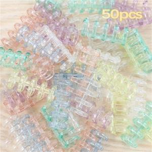10/20/30/40pcs DIY 루즈리프 보관용 모란디 컬러 5링 바인더 디바이더, 간단한 플라스틱 노트 페이지 고정 장치