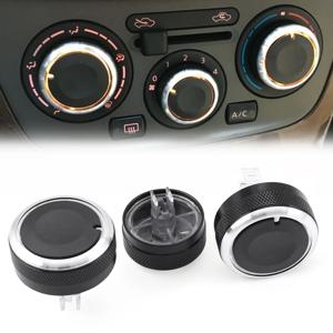 3 개/대 닛산 TIIDA NV200 LIVINA 04-10 Geniss Sylphy 2012 액세서리 용 알루미늄 합금 자동차 에어컨 손잡이 AC 버튼 손잡이