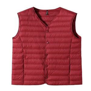 2023 새로운 겨울 v 넥 남성 조끼 80% 화이트 오리 패딩 조끼 경량 민소매 자켓 따뜻한 Gilet 코트 플러스 사이즈 8xl