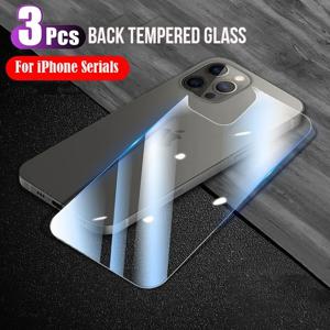 3Pcs 뒷면 강화 유리 iPhone 15 14 13 12 11 Pro Max Mini 15 14 Plus 15 ProMax 전화 뒷면 후면 화면 보호 필름
