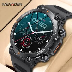 MEVADEN 1.39인치 HD 블루투스 통화 스마트워치 남성용 스포츠 피트니스 트래커 심박수 모니터 400mAh 스마트워치 안드로이드 IOS MD56용