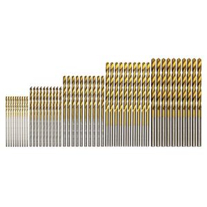 50pc 티타늄 도금 트위스트 드릴 세트 1-3mm 작은 드릴 비트 전기 드릴 드릴링 세트 DIY 목공 드릴링 및 오프닝 도구
