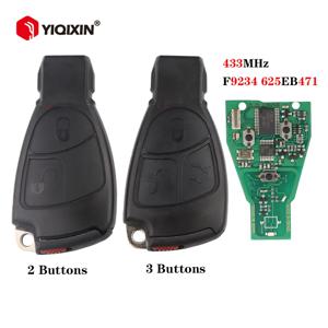 YIQIXIN 원격 자동차 키 메르세데스 벤츠 NEC B C E S SL ML MB CLK CL 3B 3BT 1996-2006 W203 W204 W211 W20 433Mhz 2/3 버튼